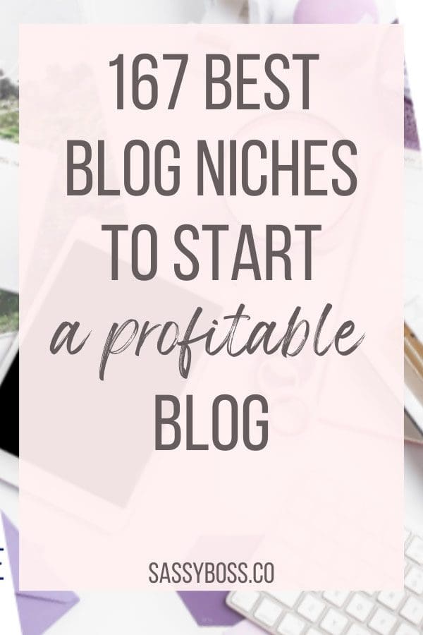blog niche list